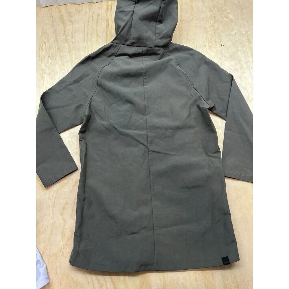 BENCH UK Outdoor Jacket Army‎ Green Chore Coat Sz S Hooded NEW! Long Pockets
